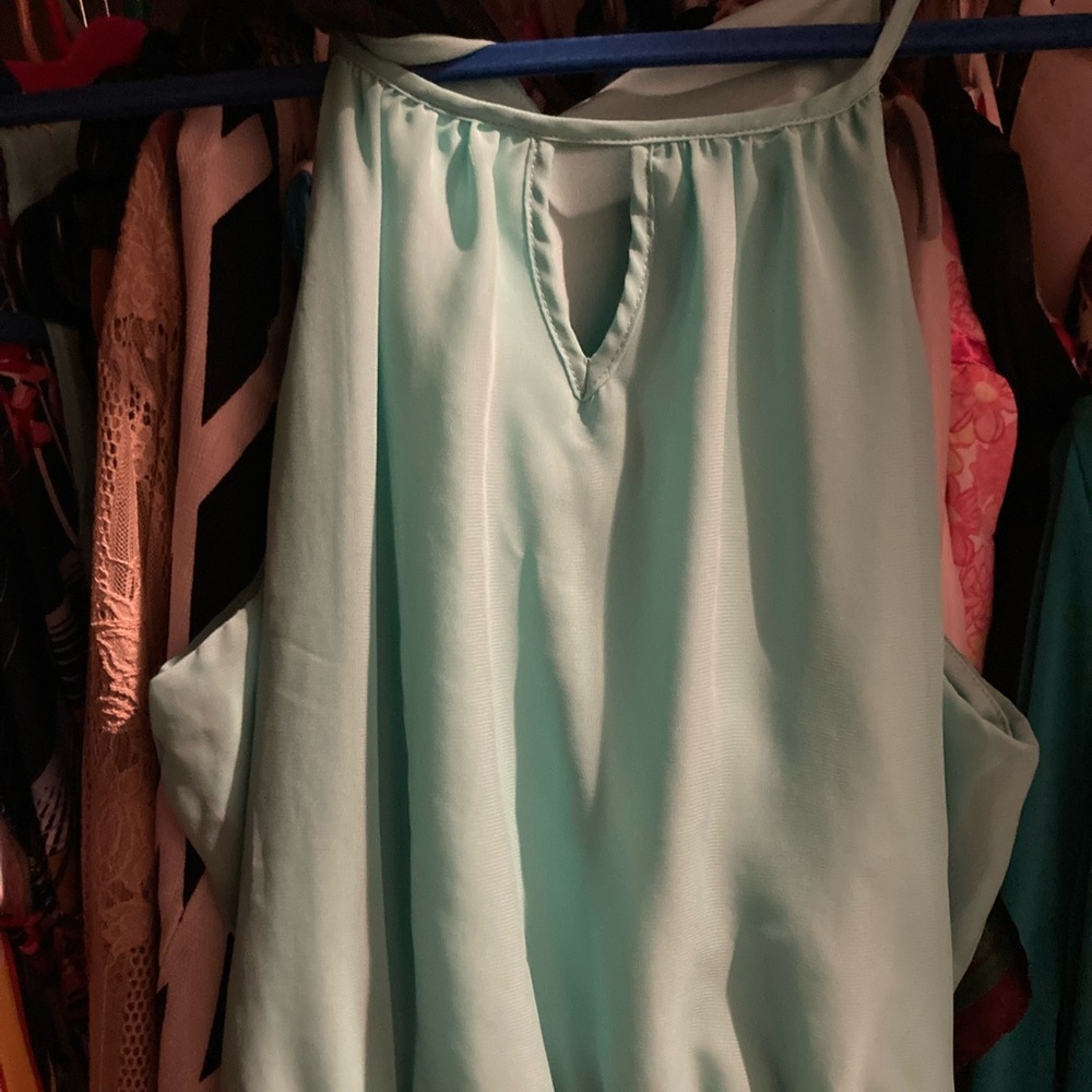 Multicolored halter top sundress
